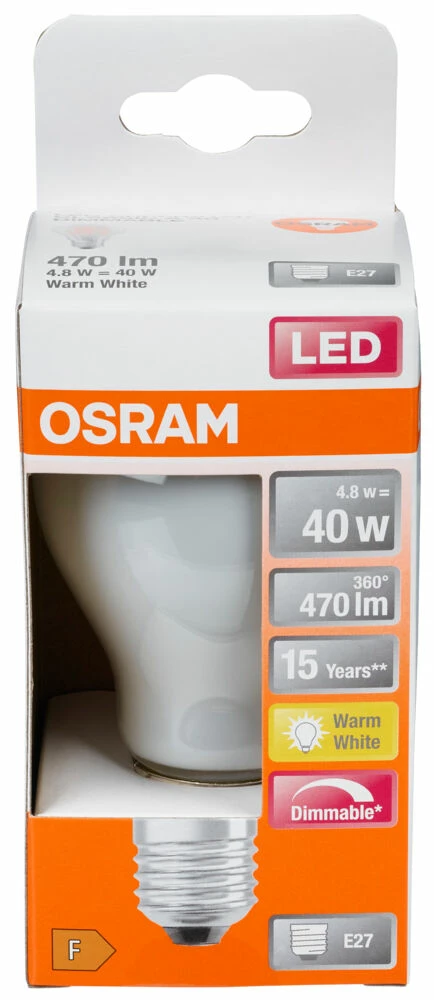 Osram LED Retrofit Classic A Dimbar Pære 3 Osram LED Retrofit Classic A Dimbar Pære