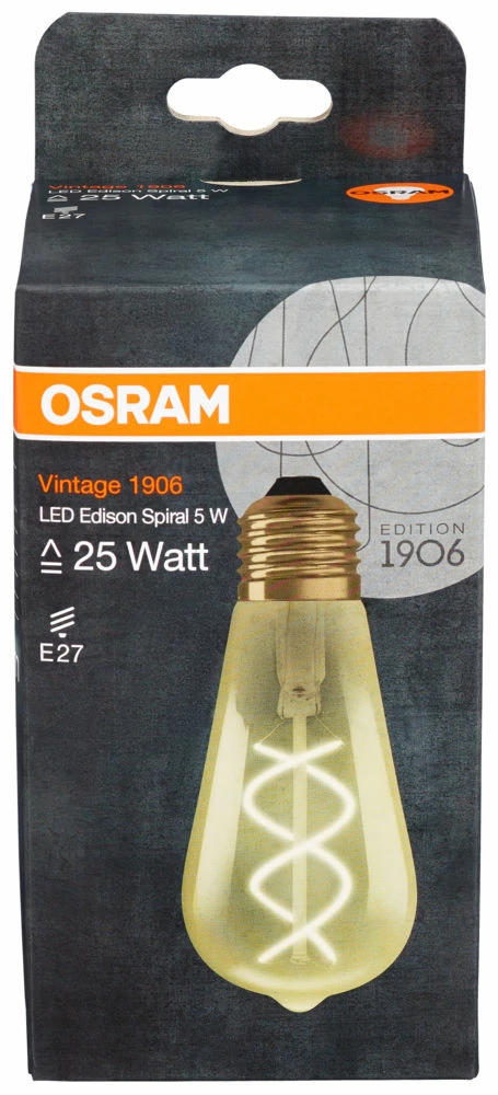 OSRAM Ledvance Vintage 1906 LED Edison Spiral Pære 3 OSRAM Ledvance Vintage 1906 LED Edison Spiral Pære