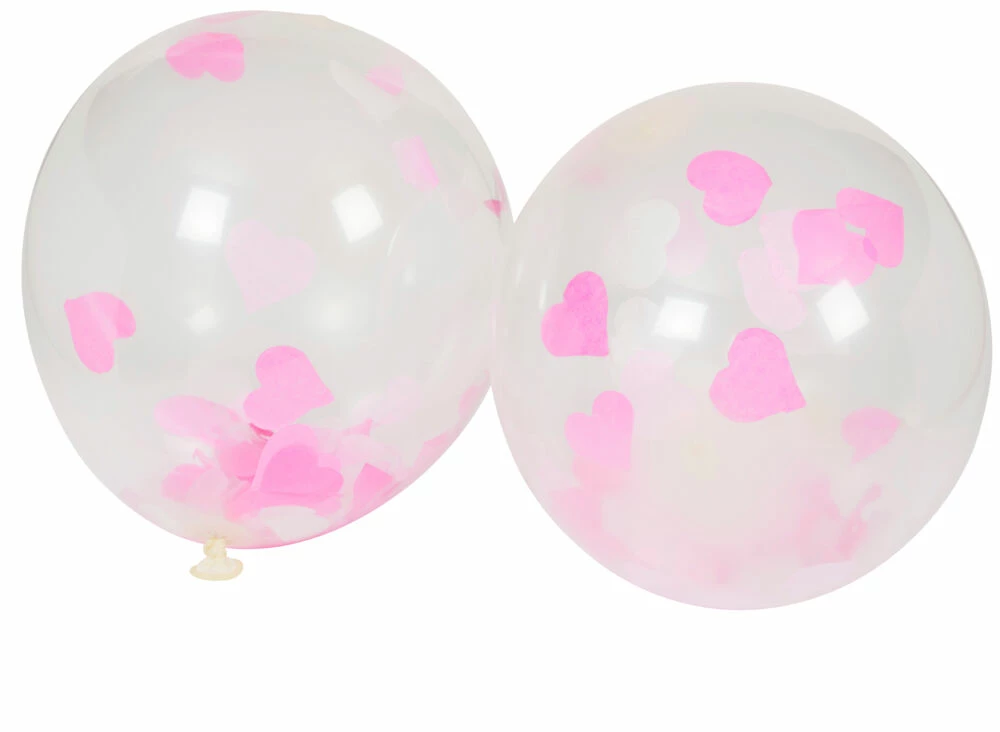 ANDRE MERKEVARER Ballong Hjertekonfetti 4pk 3 ANDRE MERKEVARER Ballong Hjertekonfetti 4pk