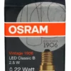 Osram Vintage 1906 CLAS B 22 LED-pære 2 Osram Vintage 1906 CLAS B 22 LED-pære -Kjøkkenutstyr Outlet 373370 4058075293212 1