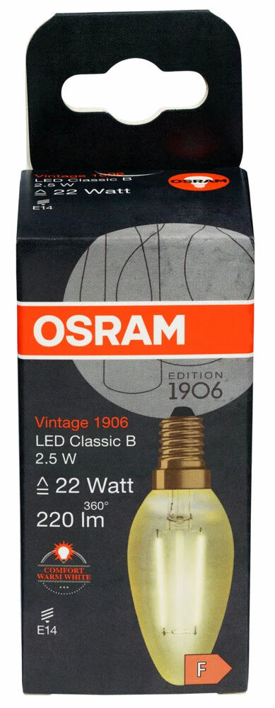 Osram Vintage 1906 CLAS B 22 LED-pære 3 Osram Vintage 1906 CLAS B 22 LED-pære