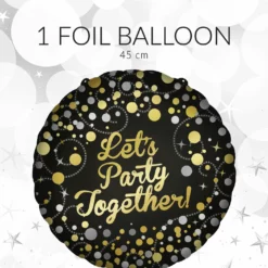 ANDRE MERKEVARER Folieballong Let`s Party! Ø: 45 Cm