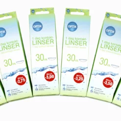 OPTIK 30-pakk Hverdagslinser Styrke -2,5