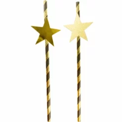 ANDRE MERKEVARER Stjerner Papirsugerør 8pk