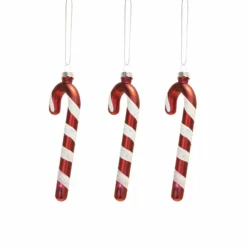 NORDIC DECO Polkagrisstang Julekule 3 Pk