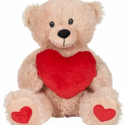 OKIDOKI Kosebamse Med Hjerte 30 Cm