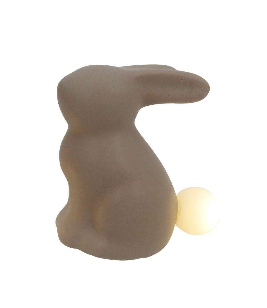 NORD Porselenskanin Liten Med LED-lys I Halen 3 NORD Porselenskanin Liten Med LED-lys I Halen