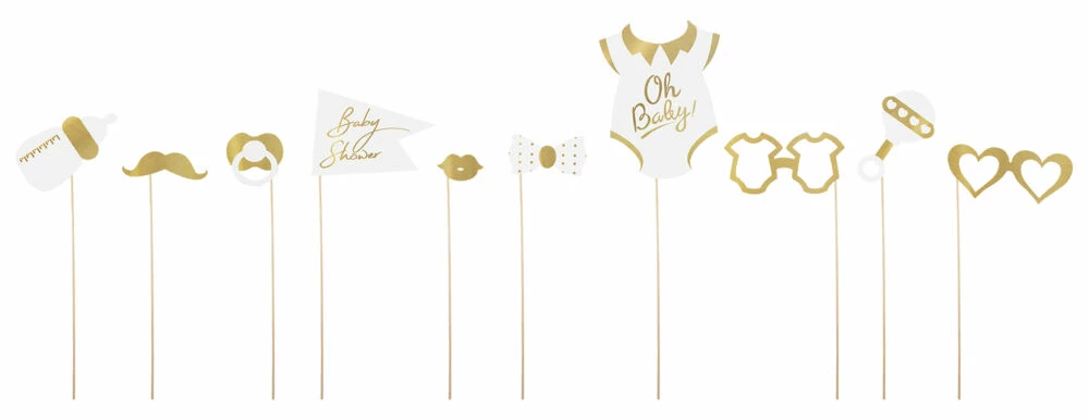 ANDRE MERKEVARER Fotoprops Babyshower 10pk 3 ANDRE MERKEVARER Fotoprops Babyshower 10pk