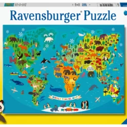 Ravensburger Puzzle Animal World Map Puslespill