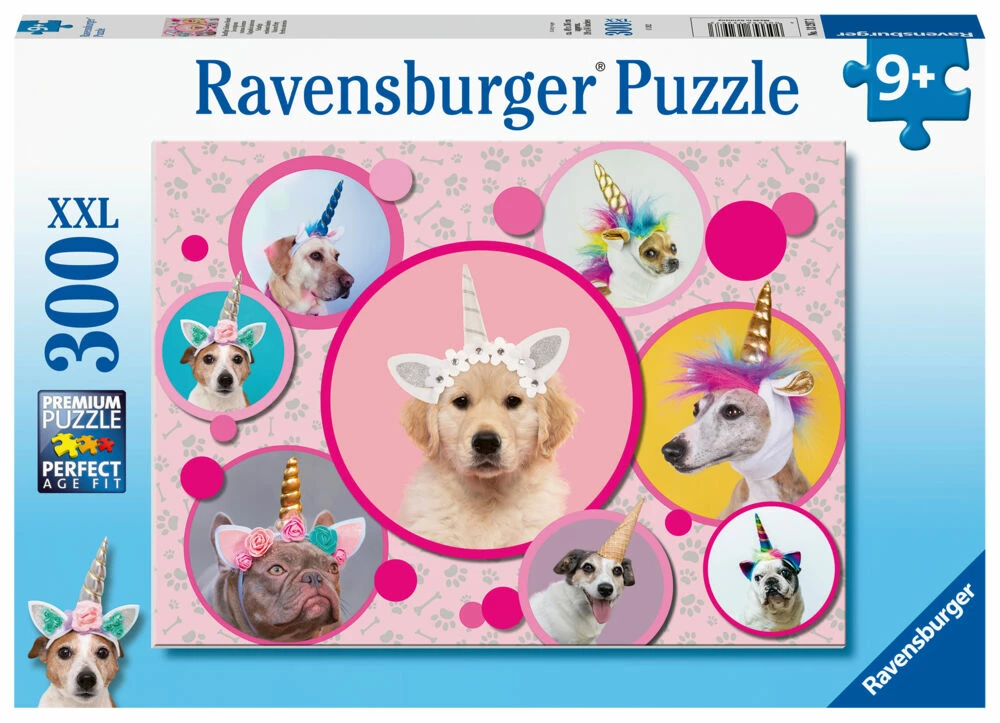 Ravensburger Puzzle Unicorn Dogs Puslespill 3 Ravensburger Puzzle Unicorn Dogs Puslespill