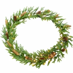 PREMIUM COLLECTION Krans Med Kongler Og LEDlys 70cm