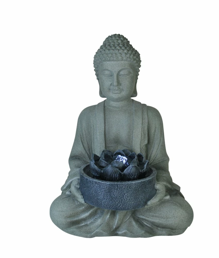PREMIUM COLLECTION Buddha Fontene Med LEDlys 3 PREMIUM COLLECTION Buddha Fontene Med LEDlys