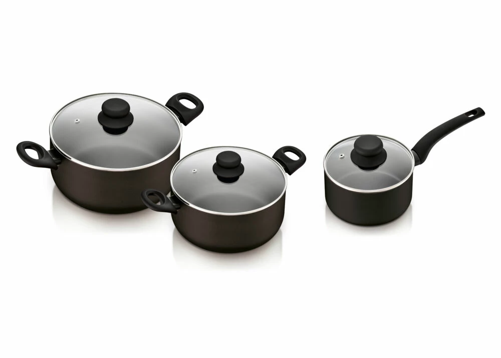 Brabantia® Heat Matt Black Grytesett 3 Deler 3 Brabantia® Heat Matt Black Grytesett 3 Deler